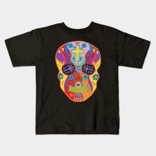 Sugar Skull Day of the Unliving Dead Calavera Kids T-Shirt